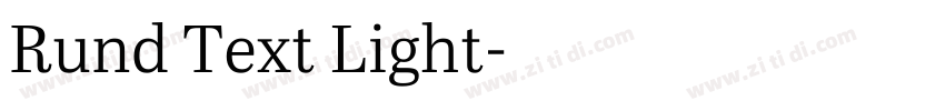 Rund Text Light字体转换
